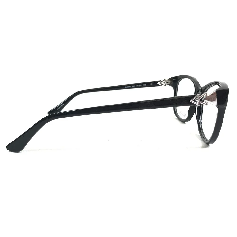 Guess Eyeglasses Frames GU2696 001 Black Silver Cat Eye Full Rim 54-16-140